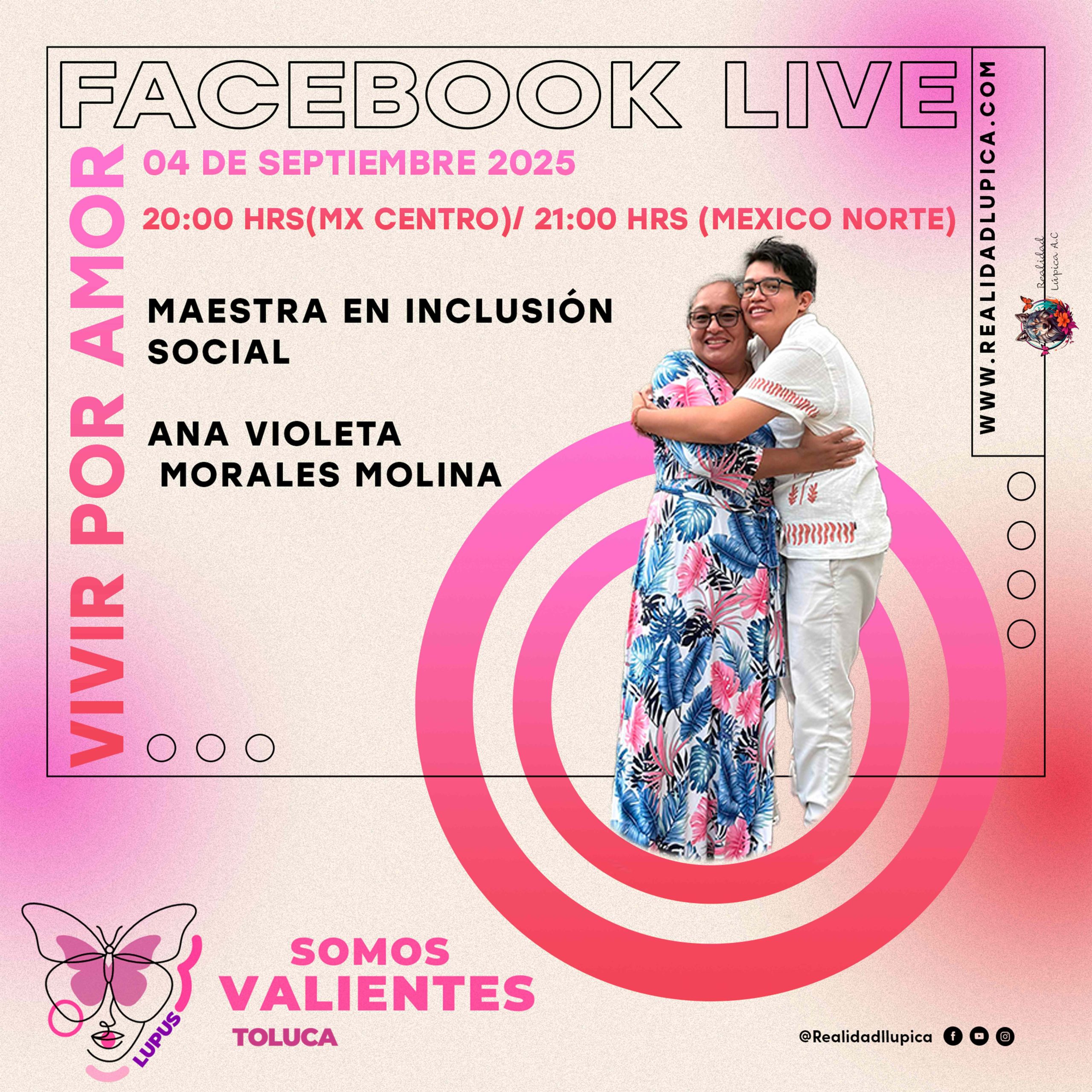 FB Live: Vivir por Amor - maestra en inclusión social Ana Violeta Morales Molina